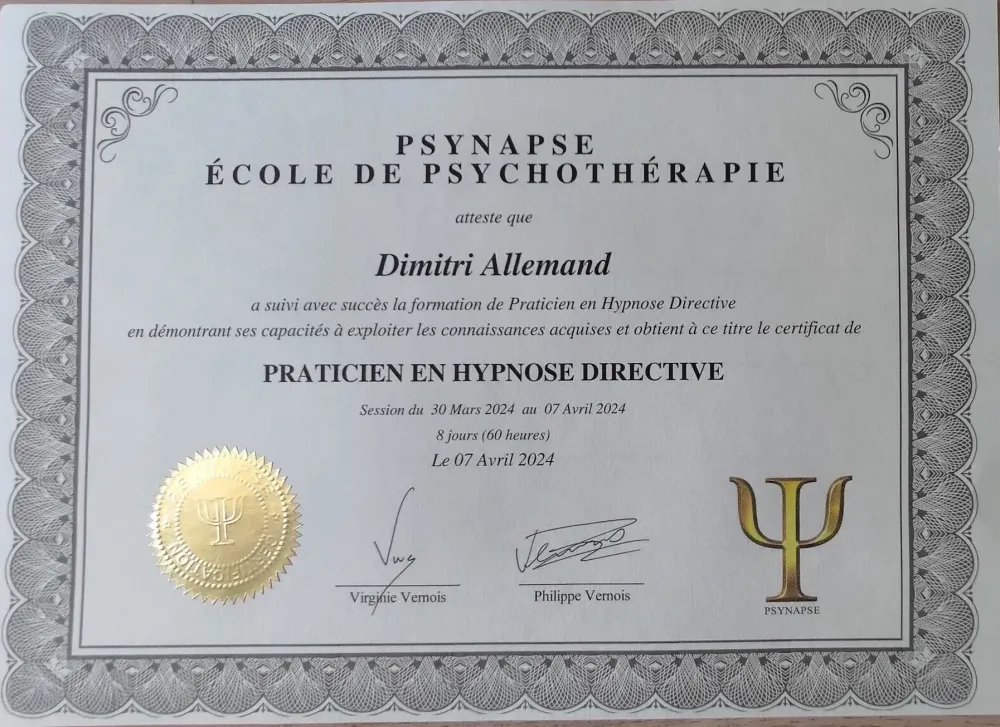 Praticien en Hypnose Directive